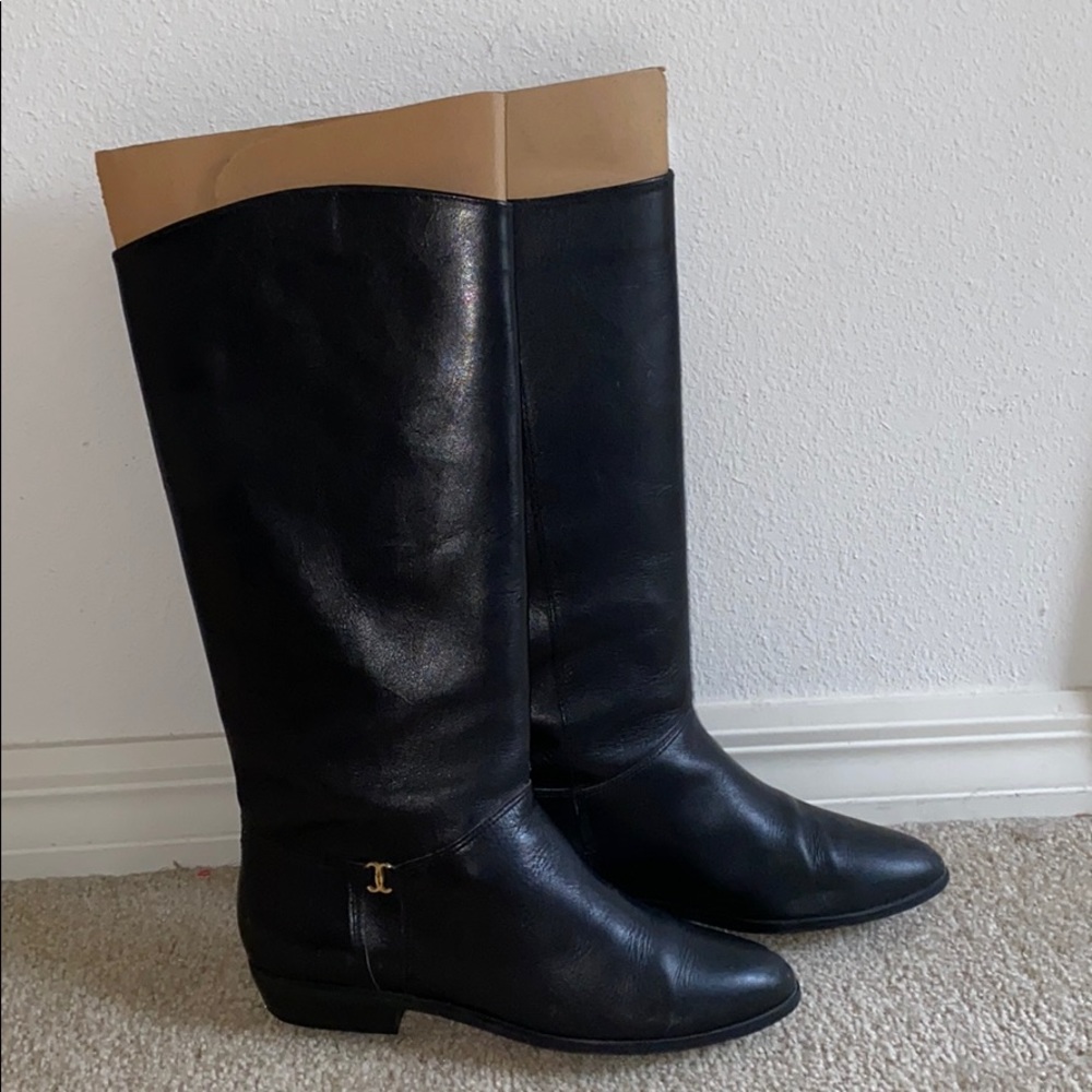 🎉HP🎉Etienne Aigner Black Leather Boots Size 8